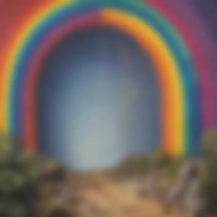 A completed Climbing Rainbow setup showcasing vibrant colors.