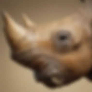 Close-up of Javan Rhino's Unique Horn