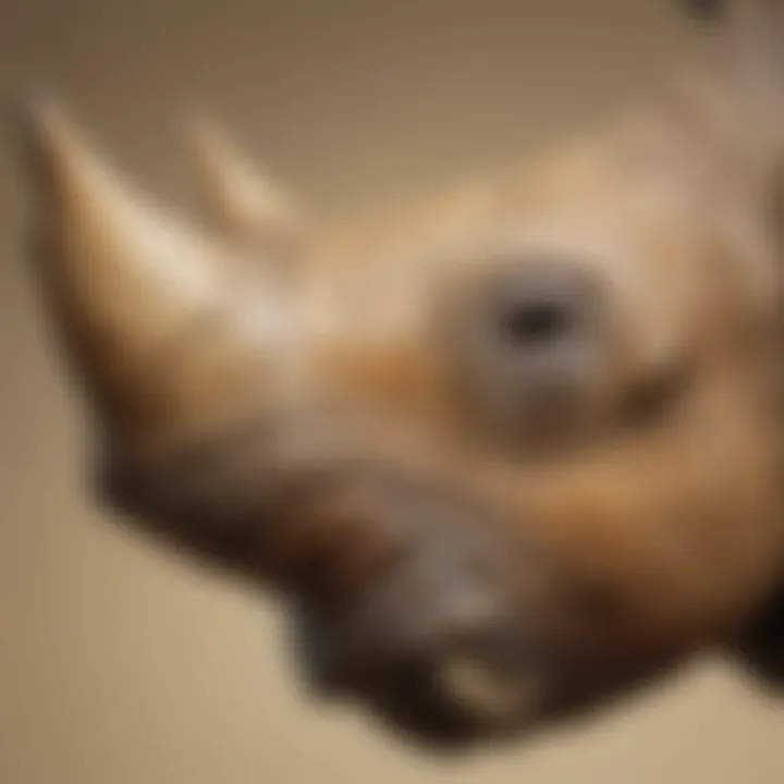 Close-up of Javan Rhino's Unique Horn