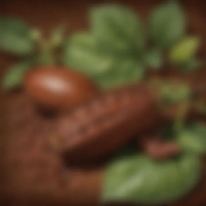 Elegant cocoa bean illustration