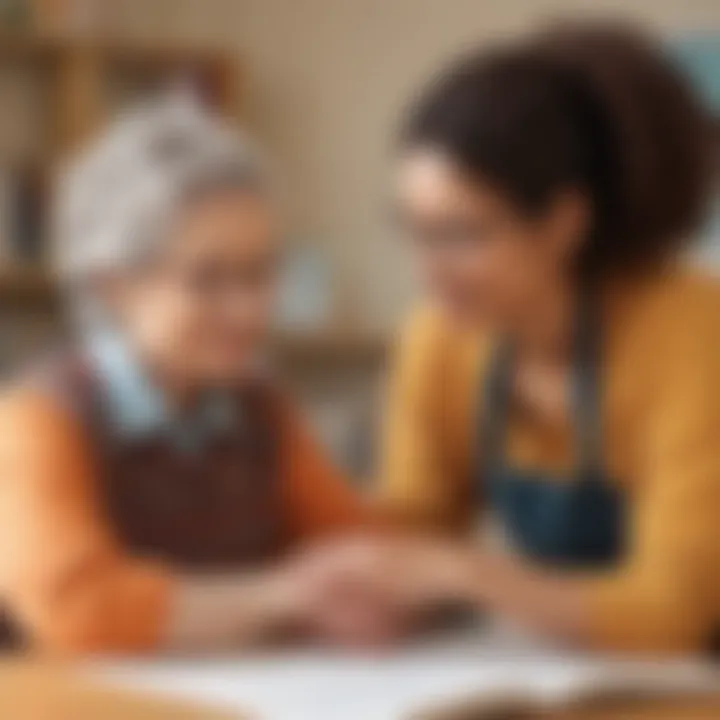 Dynamic representation of educators and caregivers collaborating to enhance children's learning experiences