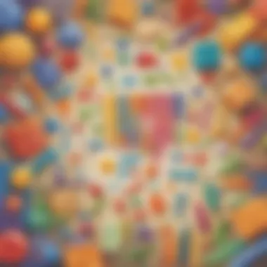 Colorful educational materials for teaching syllables
