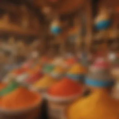 Colorful Spice Market in Cairo