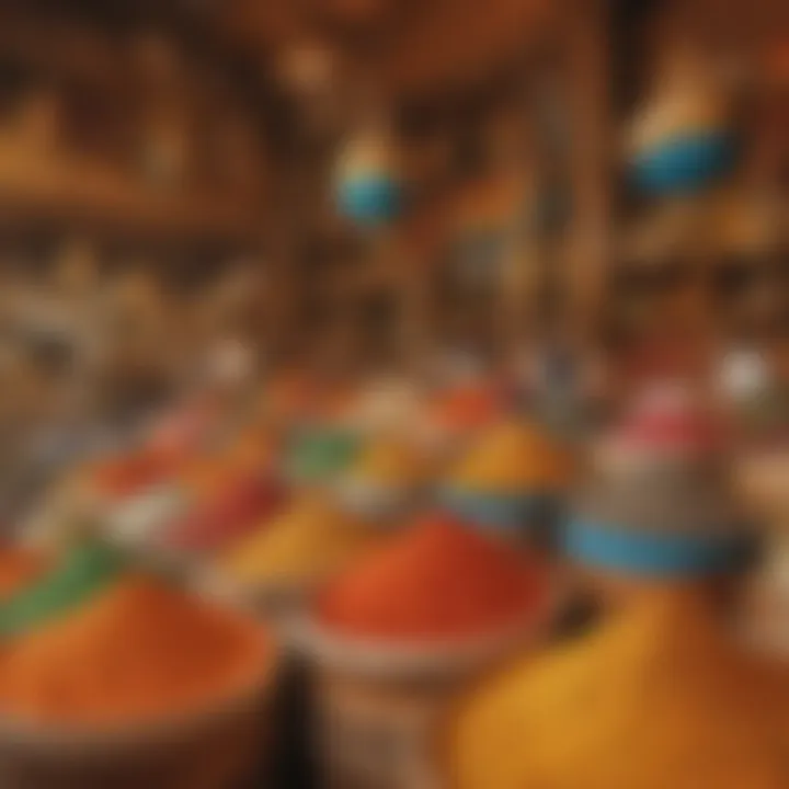 Colorful Spice Market in Cairo