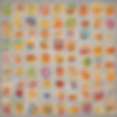 Vibrant Palette Selections for Food Label Stickers Colorful food label sticker assortment