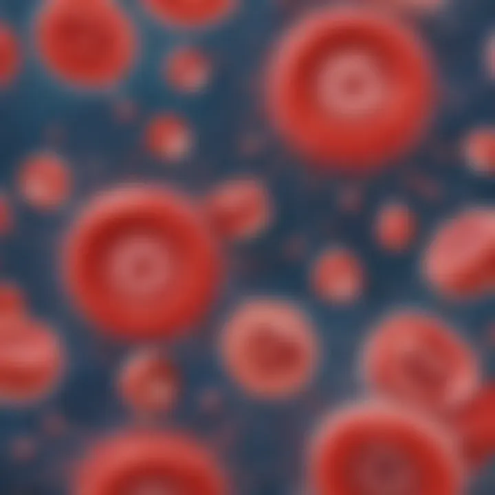 Illustration depicting platelets and their role in blood clotting