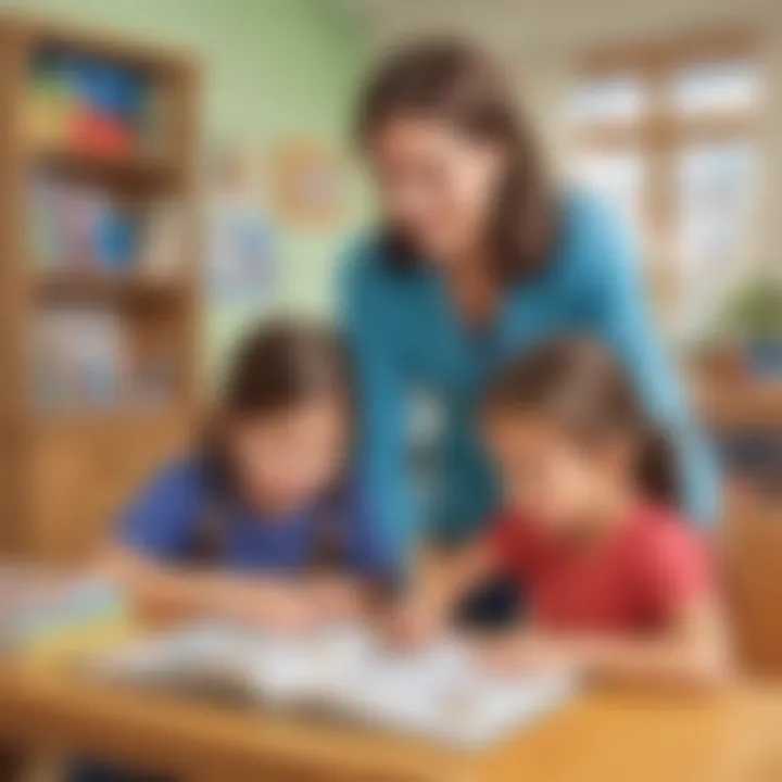 Day Care Provider Assisting with Learning Activity