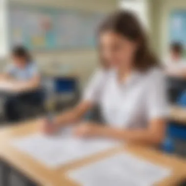 Classroom Application of Practice Sheets Educator using practice sheets in a classroom setting