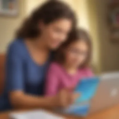 Parent Educating Child on Online Safety