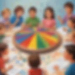 Abstract representation of children learning rounding numbers