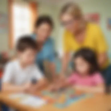Children playing Boggle and enjoying cognitive development