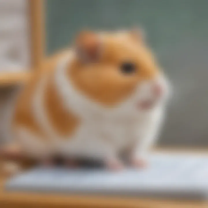 A healthy hamster being examined