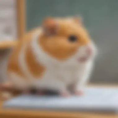 Monitoring Hamster Health A healthy hamster being examined