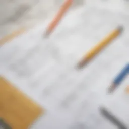 Illustration showcasing a variety of construction worksheet templates