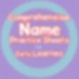Comprehensive Guide to Name Practice Sheets for Early Learners Introduction