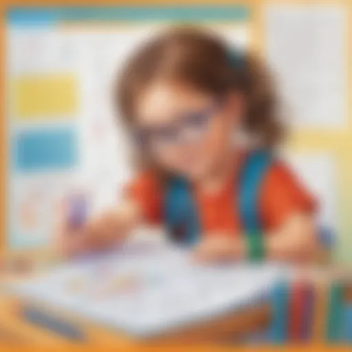 Colorful addition worksheet for children