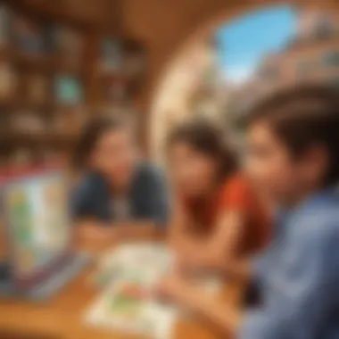 Engaging Digital Language Games for Kids A digital platform displaying engaging language games specifically for teaching Italian to young learners.