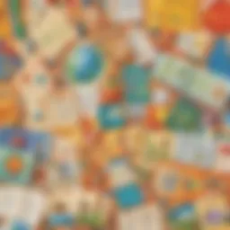 Variety of colorful learning materials for preschoolers