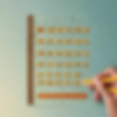 Illustration showing the long division method for converting fractions to decimals