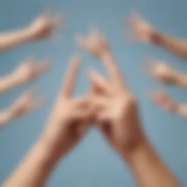 Intricate Gesture of Courtesy Intricate sign language hand movement for courtesy