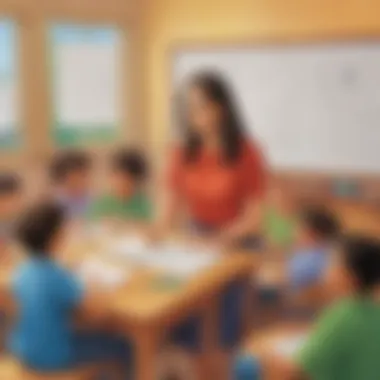 Diverse Teaching Methods in Mathematics A teacher presenting diverse teaching methods for mathematics
