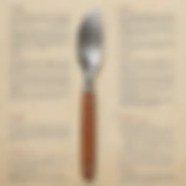 A creative recipe card featuring a variety of culinary tools