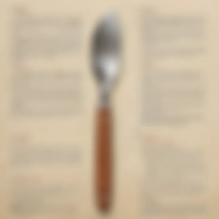 A creative recipe card featuring a variety of culinary tools
