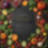An elegant recipe template showcasing vibrant vegetables and fruits