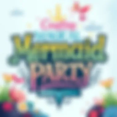 Fun Typography for Invitations Fun and engaging typography for mermaid invitations