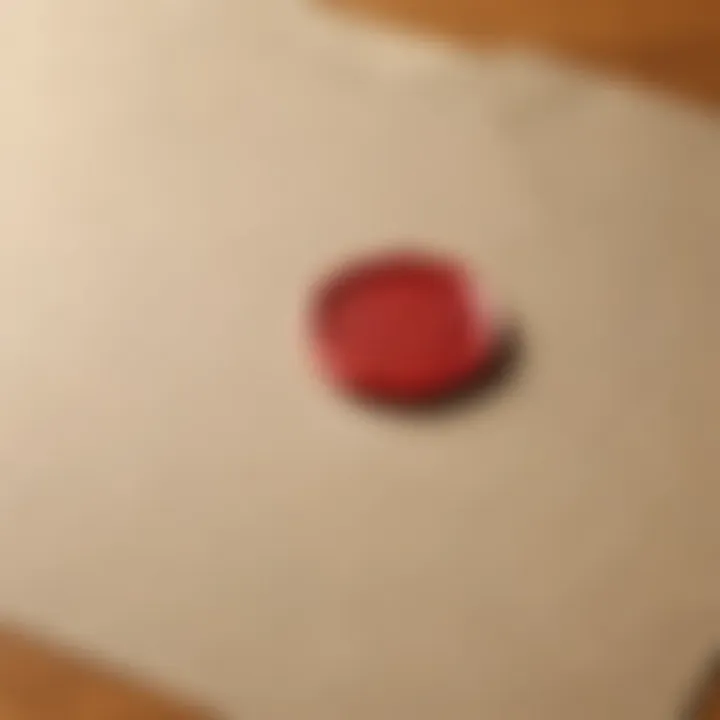 Envelope Sealing with Wax Stamp