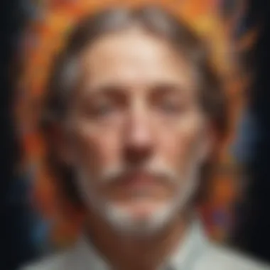Ephemeral Portrait: The Essence of Being Abstract representation of capturing essence in poetry
