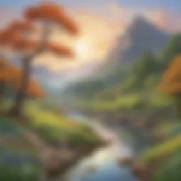 A serene landscape inspiring poetic thoughts