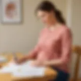 Pregnant Woman Writing Maternity Leave Letter