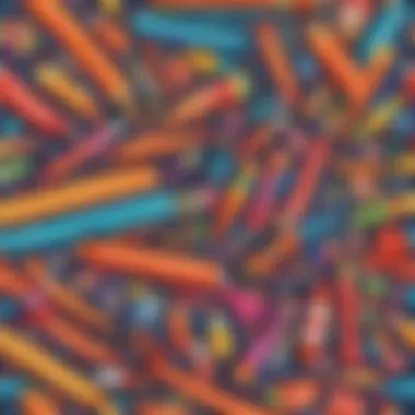 Colorful materials laid out for crafting