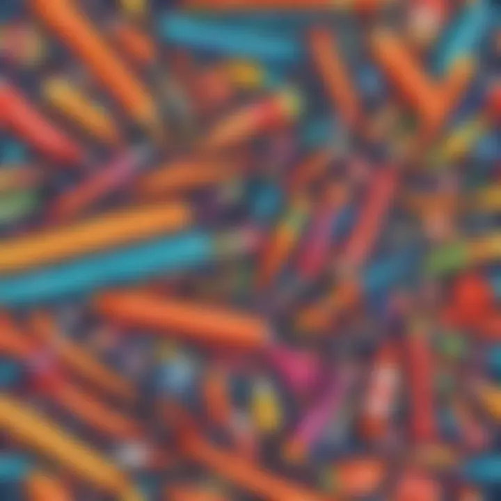 Colorful materials laid out for crafting
