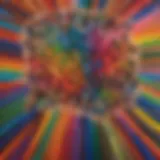 Colorful array of crayons in a vibrant display