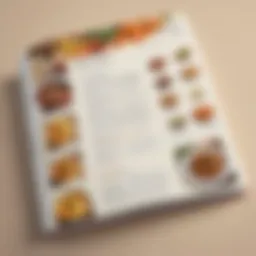 Illustration of a virtual recipe book interface