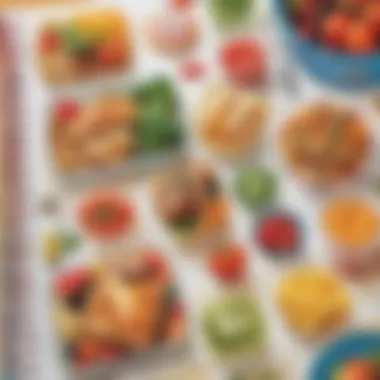 Colorful meal planner designed for children