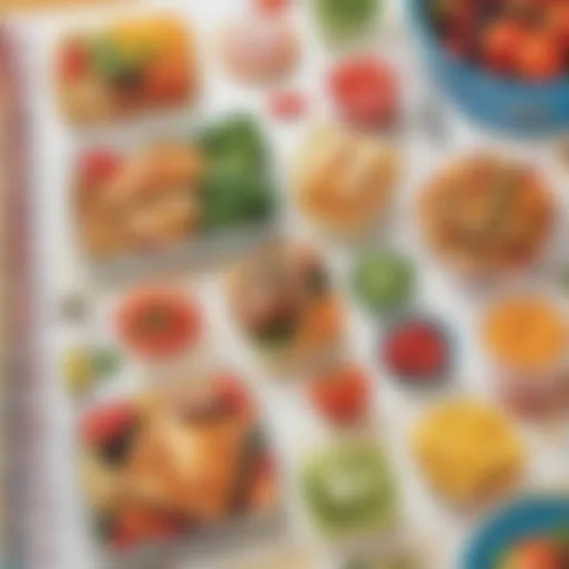 Colorful meal planner designed for children