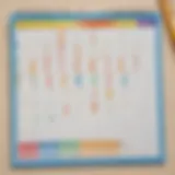 Colorful interactive calendar template for children
