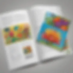 Colorful minibook template featuring vibrant illustrations