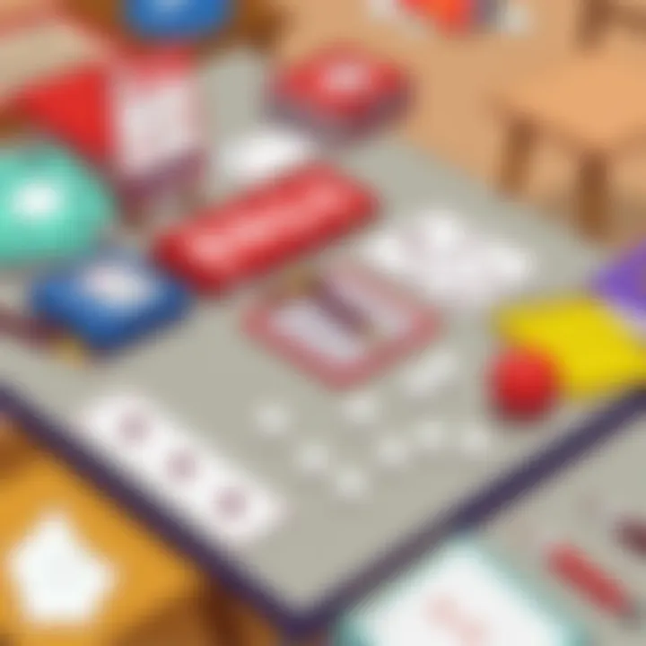 Bingo Game Setup Educational bingo game materials spread out on a table