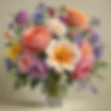 Beautiful floral birthday card design