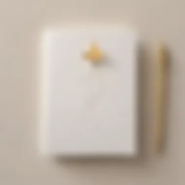 Minimalist birthday card with subtle gold accents