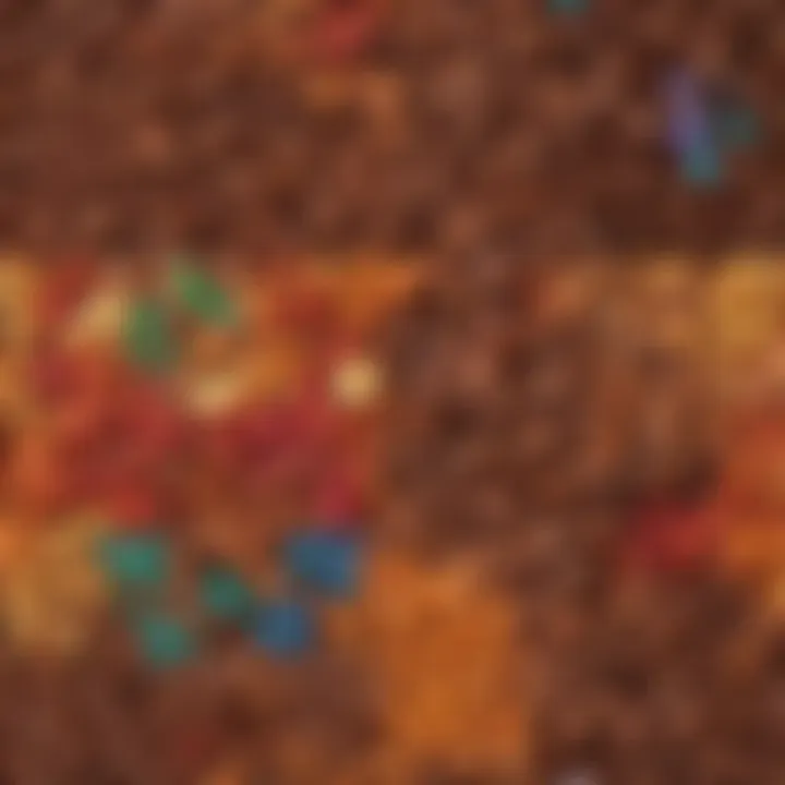 Selection of colorful materials for wrapper creation