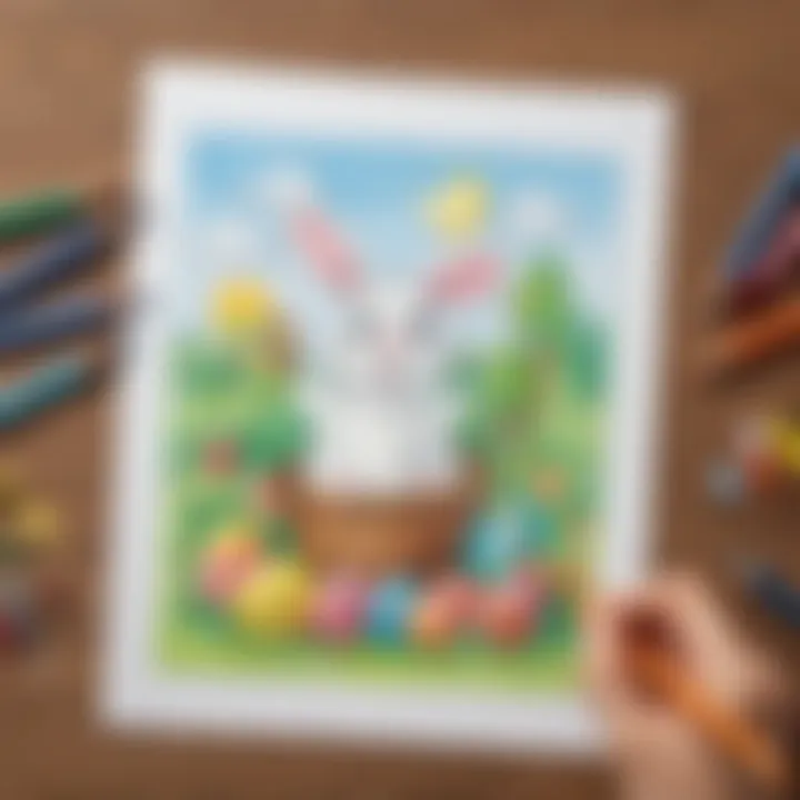 Creative Easter craft activity worksheet for young learners