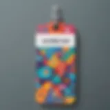 Creative Name Tag Design with Colorful Shapes
