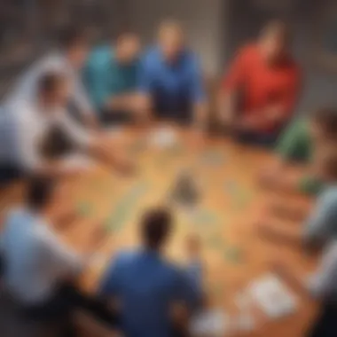 Creative team building game concept