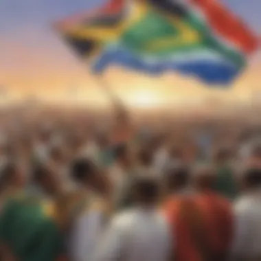 Cultural events featuring the South African flag as a symbol of unity