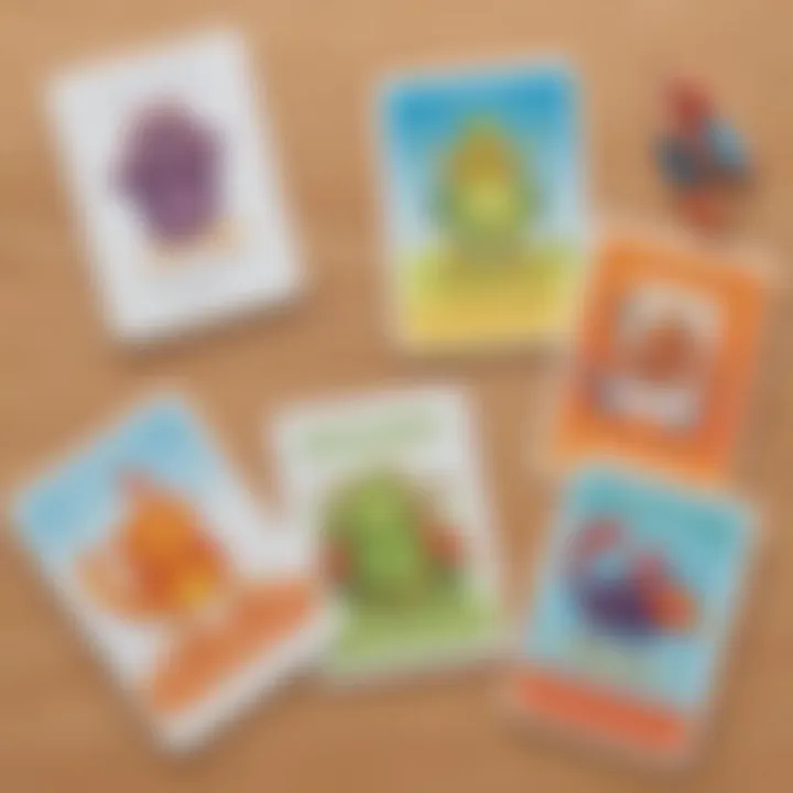 Fun decoding games using colorful flashcards